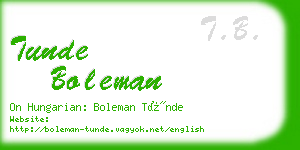 tunde boleman business card